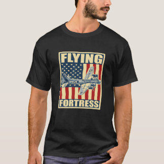 B-17 Flygande fästning Flygplan USAF Bomber T Shirt