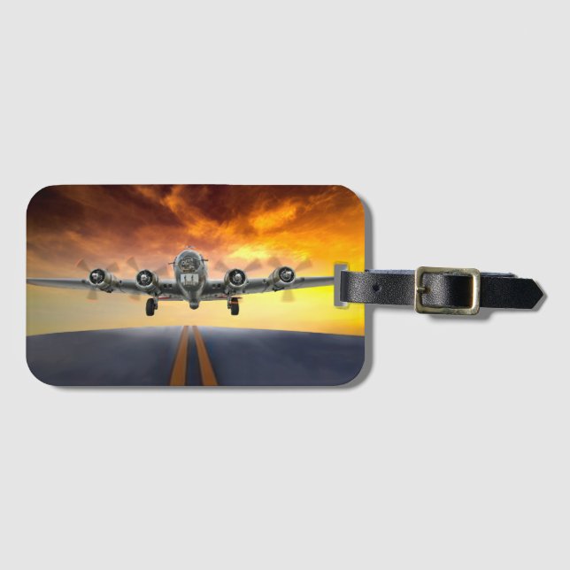 B-17 FLYGANDE FÄSTNING START BAGAGEBRICKA (Framsida horisontal)