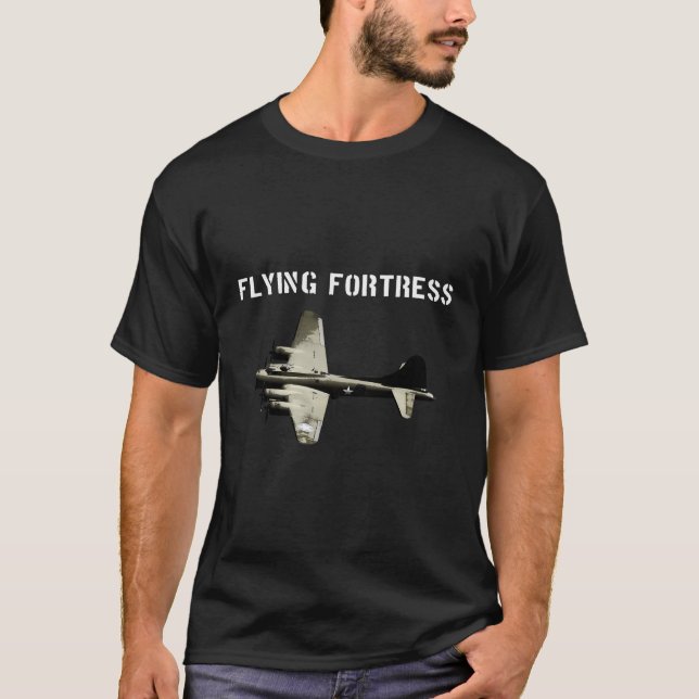 B-17 Flygande fästning T-Shirt Ww2-bombplan P (Framsida)