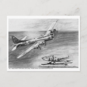 (B-17) Flygande fästning Vykort