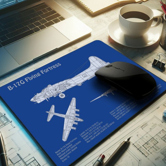 B-17 Flygfästning - Flygplanets plan ABD Musmatta (Skapare uppladdad)