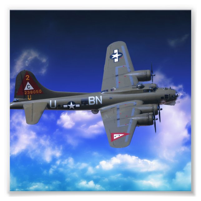 B-17 Flygfästning Fototryck (Framsidan)