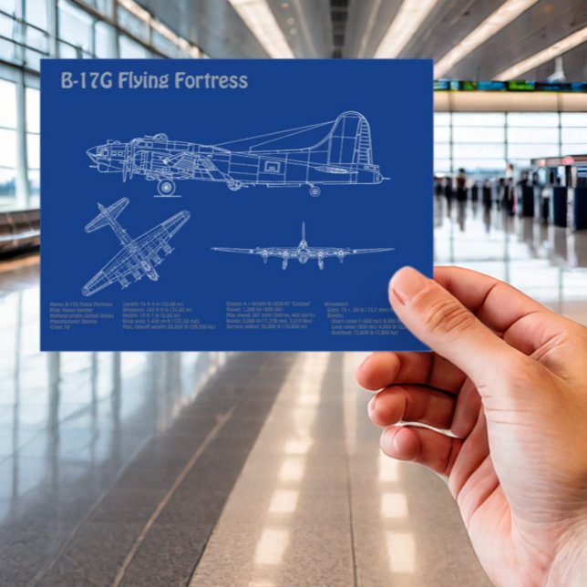 B-17 Flygfästning - Planer för flygplansavtryck AD Vykort (Skapare uppladdad)