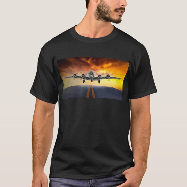 B-17 FLYGSTRANSPÄNNING T SHIRT (Framsida)