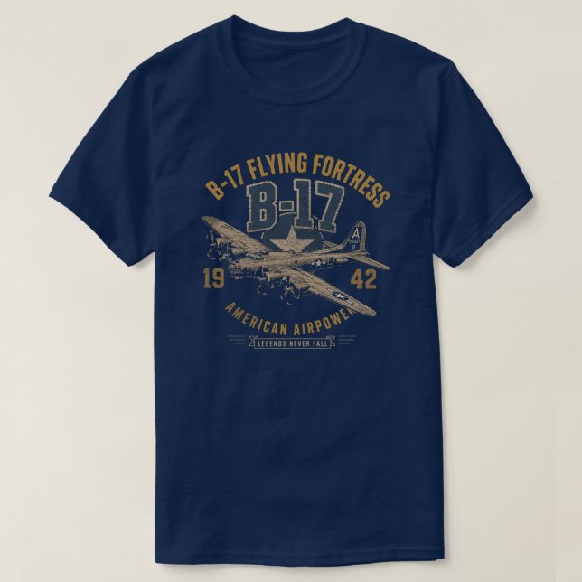 B-17 Flying Fortress T Shirt (Design framsida)