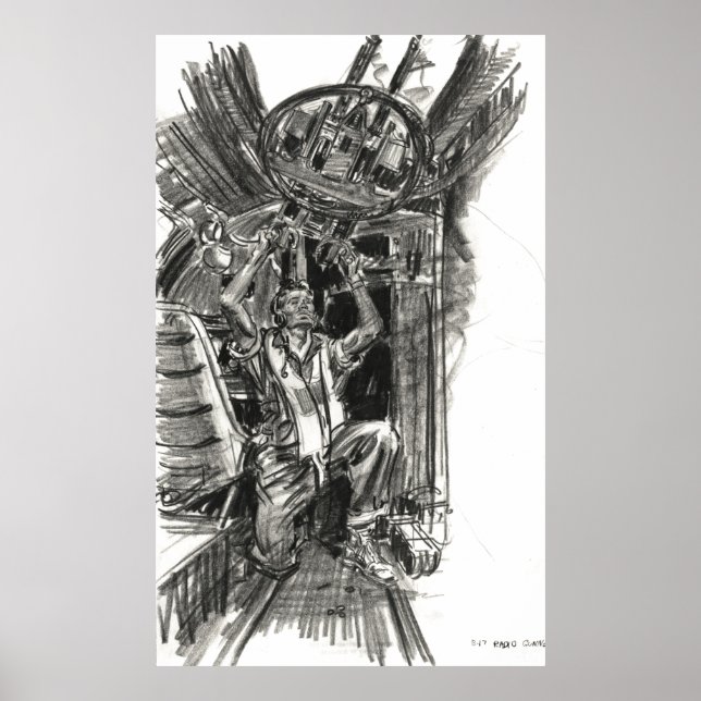 B-17 Radio Gunner 1942 Poster (Framsidan)