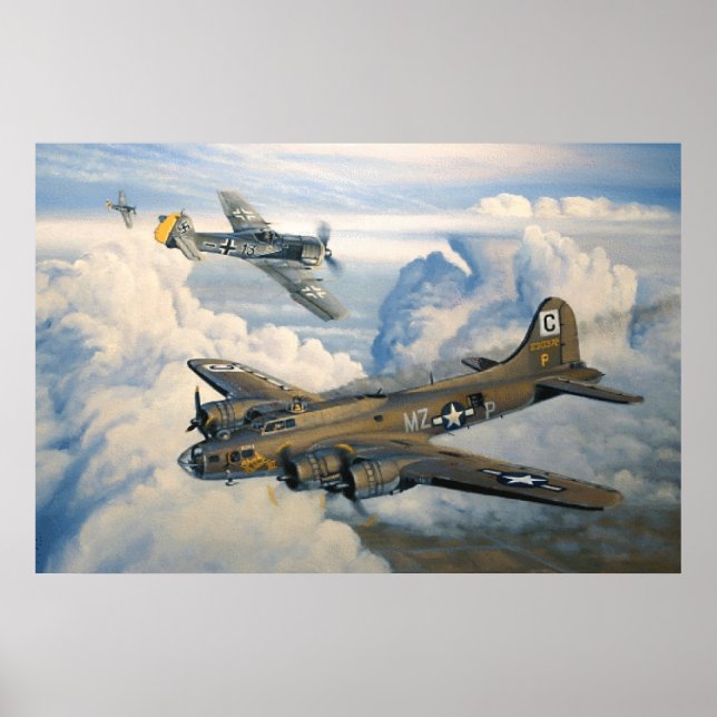 B-17 Shack Rabbit Military Flygplan Poster (Framsidan)