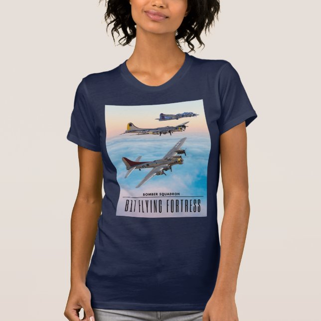 B-17 SQUADRON-SQUADRON-FLODFORTRESS BOMBER T SHIRT (Framsida)