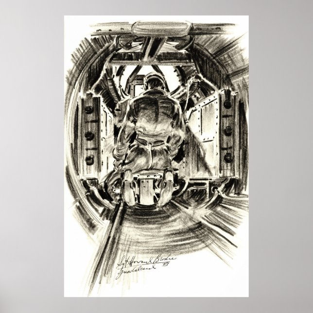 B-17 Svan Gunner 1943 Poster (Framsidan)