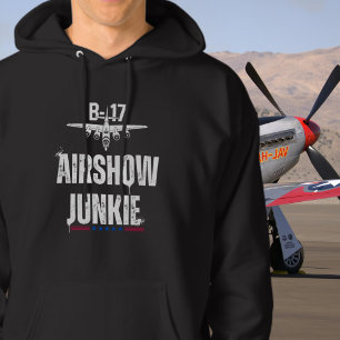 B-17 Vintage Flygplan Airshow Junkie Aviation WWII Hoodie