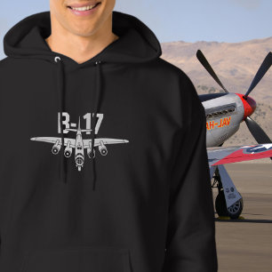 B-17 Vintage Flygplan Airshow Junkie Aviation WWII Hoodie