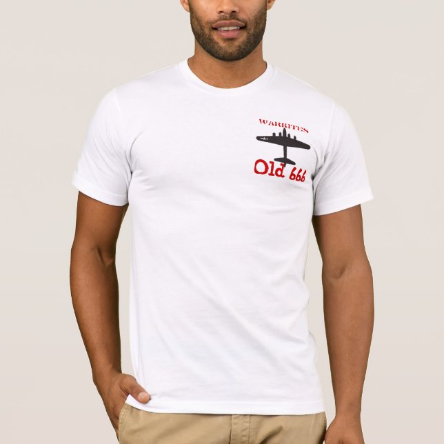 B-17E gammala 666 Tee Shirt (Framsida)