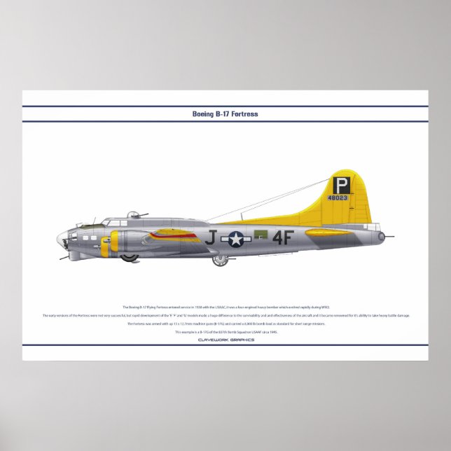 B-17G USA 837BS 1 POSTER (Framsidan)
