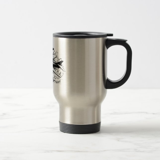 B-1 Lancer 15 oz Travel/Kommuter Mugg (Höger)