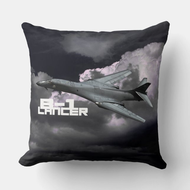 B-1 Lancer Klass A Cotton Dekorativ kudde 20 x 20 (Framsida)