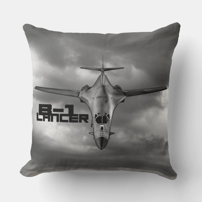 B-1 Lancer Klass A Cotton Dekorativ kudde 20 x 20 (Framsida)