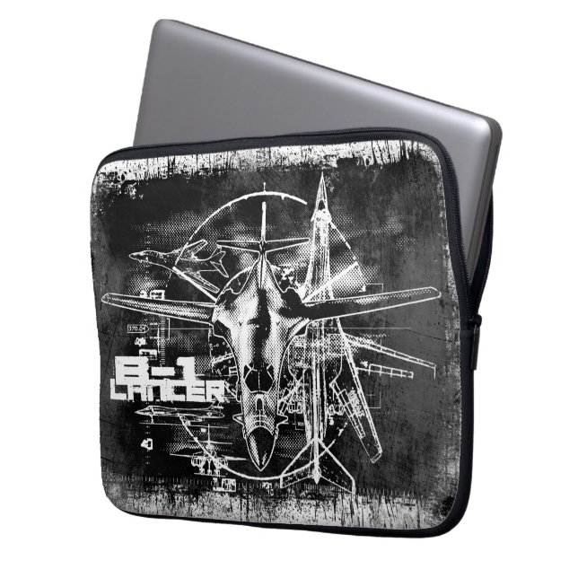 B-1 Lancer Neoprene Laptop sleeve 13 tum (Framsidan Vänster)