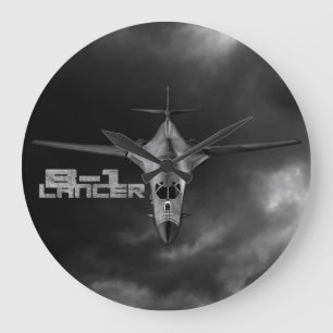 B-1 Lancer Round-väggklocka (stor) Stor Klocka
