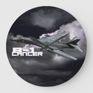 B-1 Lancer Round-väggklocka (stor) Stor Klocka