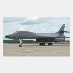 B-1B Lancer Bomber på marken Rektangulärt Klistermärke