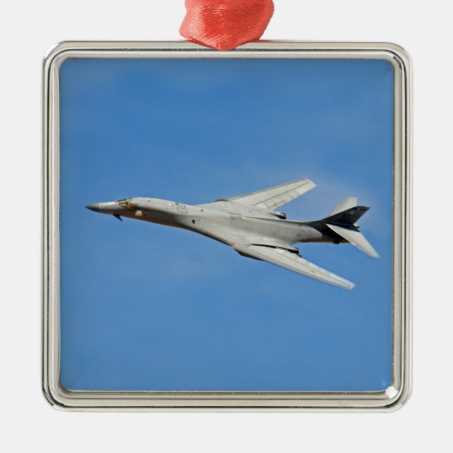 B-1B Lancer Bomber Vingar Swept Julgransprydnad Metall (Framsidan)