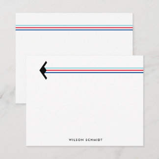 B-21 Bomber med Rand Contrail Stationery Anteckningskort