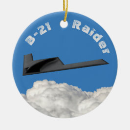 B-21 Raider Stealth Bomber Julgransprydnad Keramik