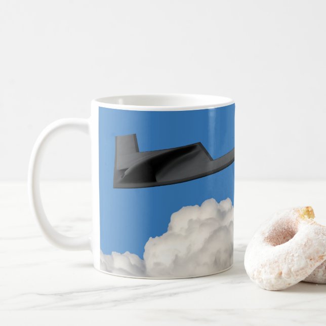 B-21 Raider Stealth Bomber Kaffemugg (Med munk)