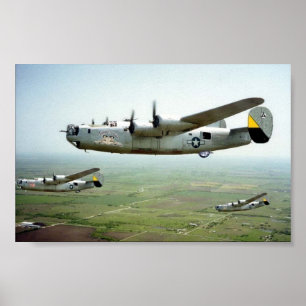 B-24 bombarderar springan 449. poster