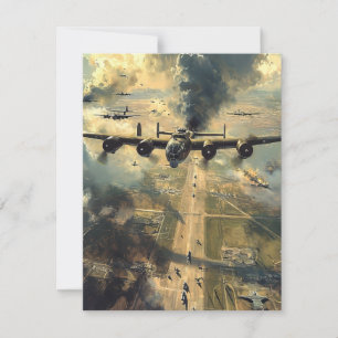 B-24 Bomber på Uppdrag Anteckningskort