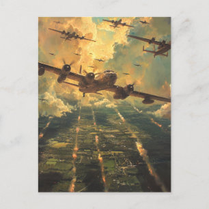 B-24 Bomber på Uppdrag Vykort