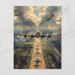 B-24 Bomber på Uppdrag Vykort