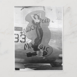B-24 Nose Art "Old Black Magic"-vykort Vykort