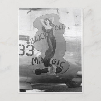 B-24 Nose Art "Old Black Magic"-vykort Vykort