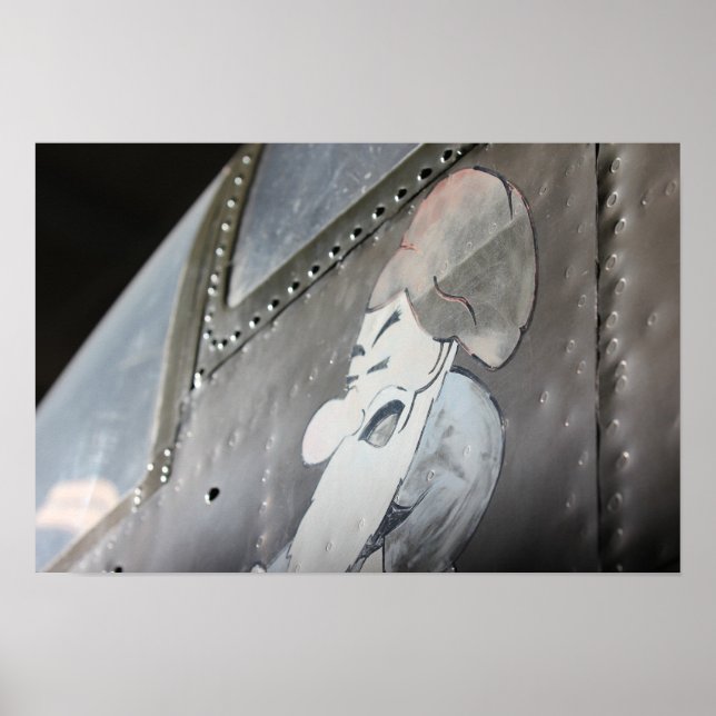 B-25 'Grumpy' Noseart Print Poster (Framsidan)