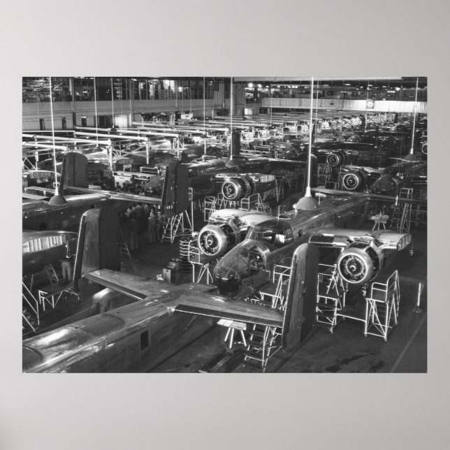 B-25 Mitchell Bomber, 1942 Poster (Framsidan)