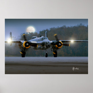 B-25 Mitchell på natten Poster