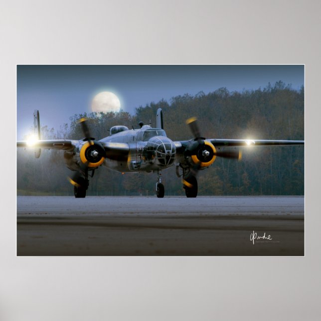 B-25 Mitchell på natten Poster (Framsidan)