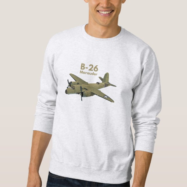 B-26 Marauder WW2 Medelstor bombstyrka Lång Ärmad Tröja (Framsida)