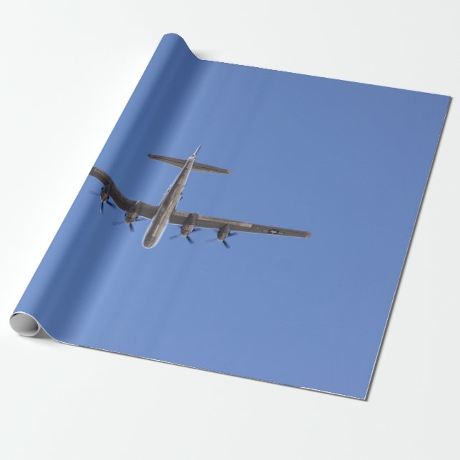B-29 Bomber Wrapping Papper Presentpapper (Utrullad)