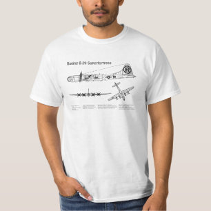 B-29 Superfästning - Flygplanets plan för blåkopia T Shirt