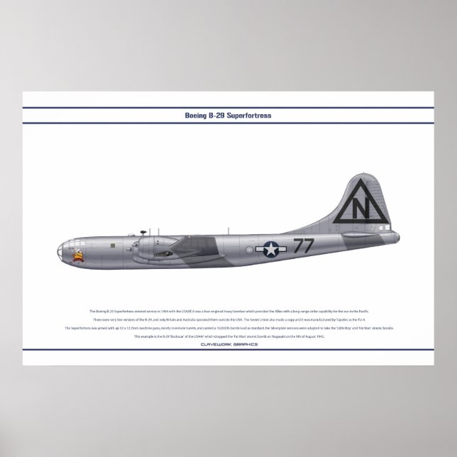 B-29 USA Bockscar Poster (Framsidan)