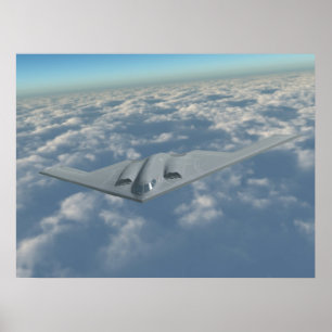 B-2 Bomber ovanför molnen Poster
