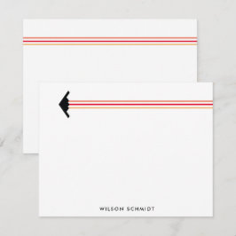 B-2 Bomber Three Färg Rand Contrail Stationery Anteckningskort