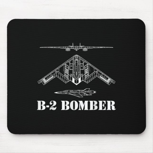 B-2 Bombflygplan Schematisk Militär Stealth Bomb Musmatta (Framsidan)