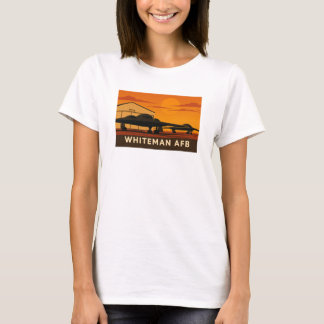 B-2 Jet Sunset Art - Whiteman AFB Poster Stil T Shirt