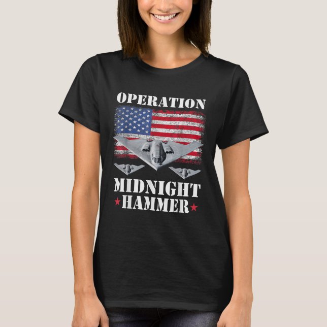 B-2 Smygjet skjorta Operation Midnight Hammer  T Shirt (Framsida)