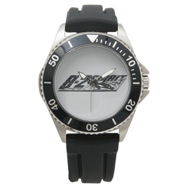 B-2 Spirit Krona Protector Black Rubber Armbandsur (Framsida)