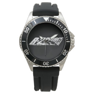 B-2 Spirit Krona Protector Black Rubber Armbandsur