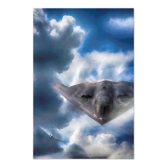 B-2 Spirit Stealth Bomber GHOST MAKER Photo Print Fototryck (Framsidan)